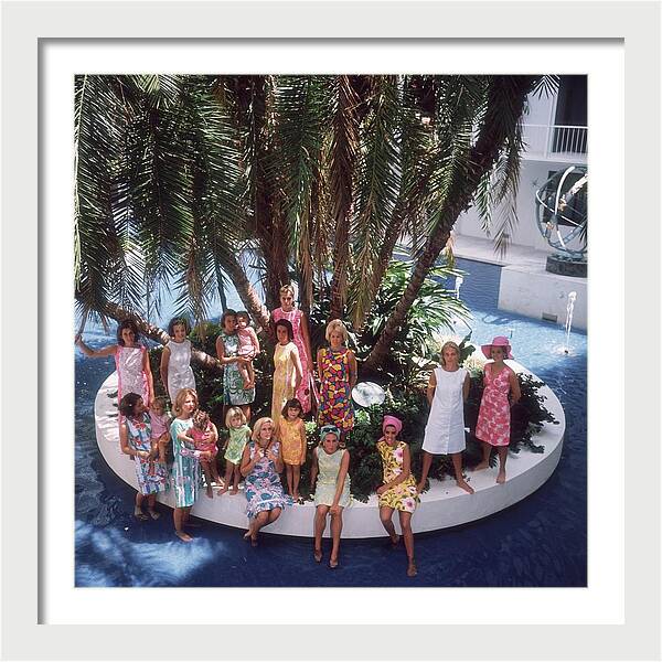 Pulitzer Fashions by Slim Aarons, 12" x 12", white frame and white mat