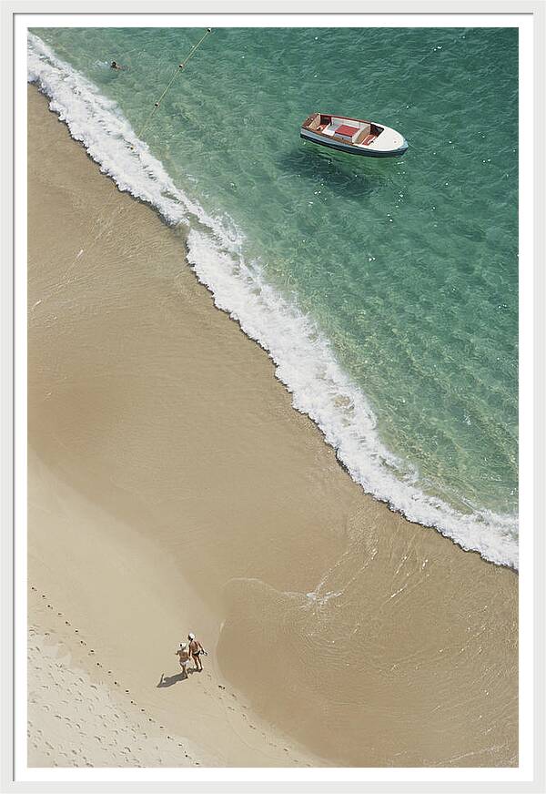 Caleta Beach by Slim Aarons, 32" x 48", white frame and white mat