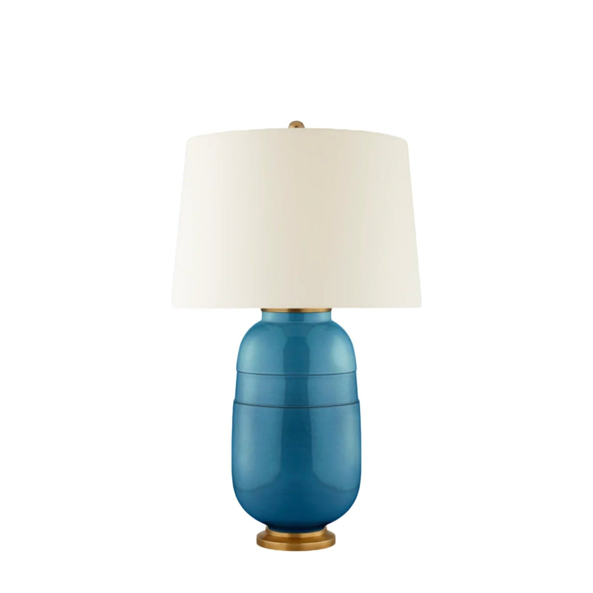 Aqua Newcomb Medium Table Lamp on white