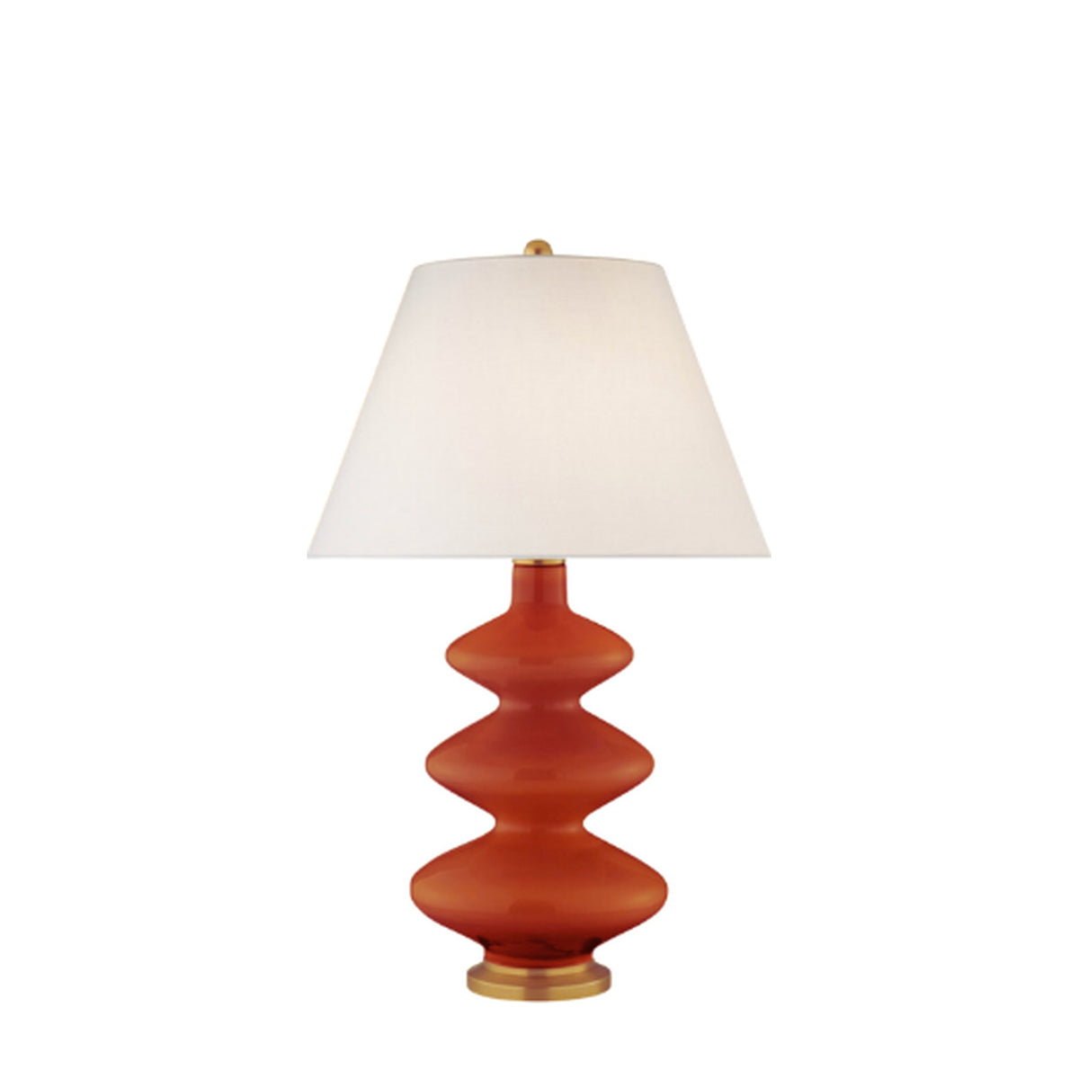 Triple Oval Red Lamp on white
