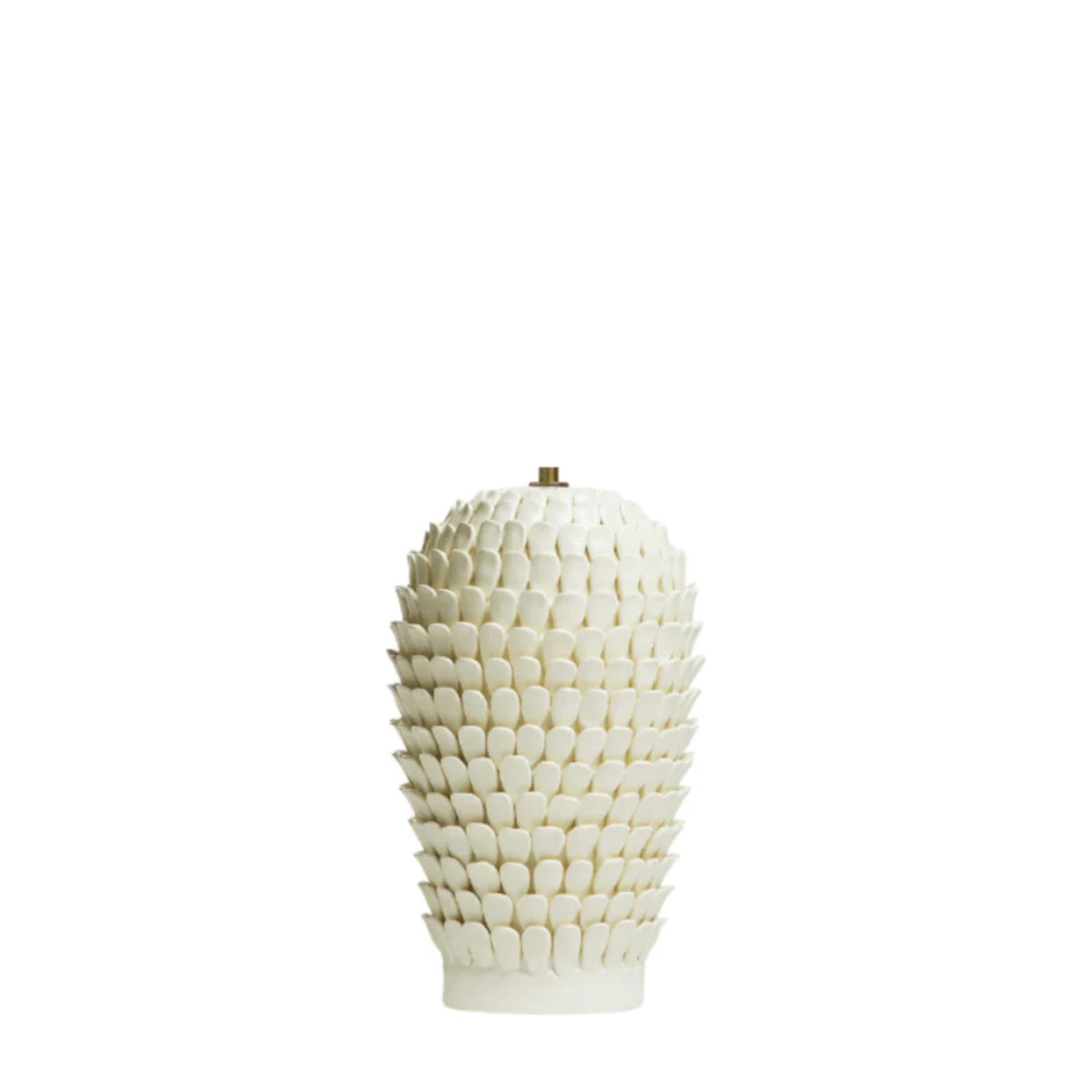 Large White Artichoke Table Lamp on white