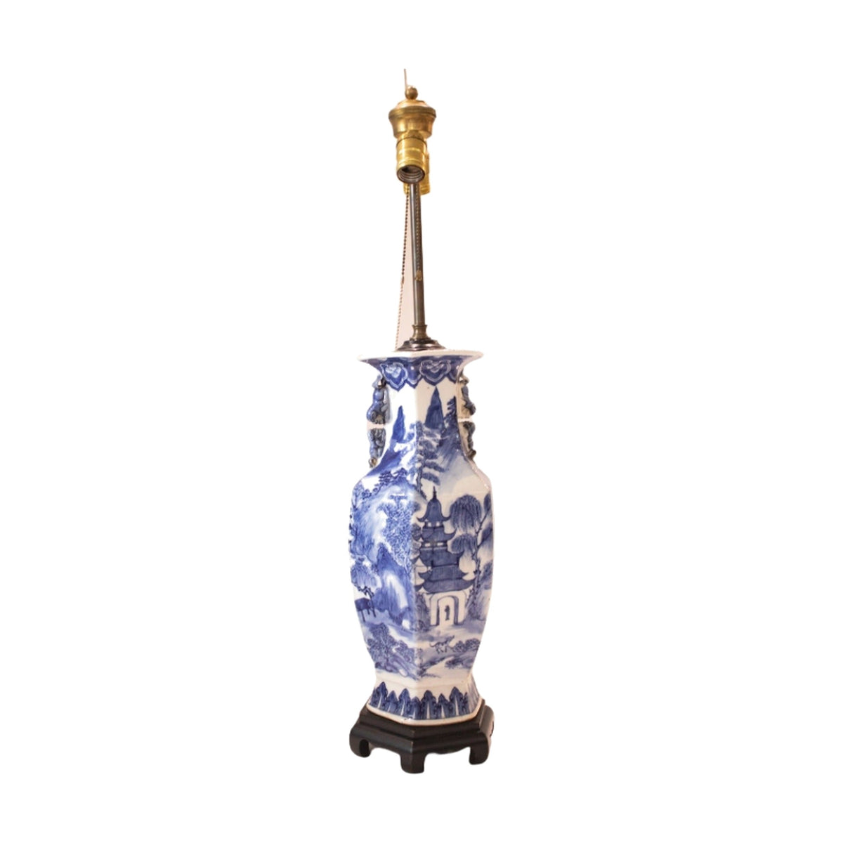 Vintage Chinoiserie Lamp on white