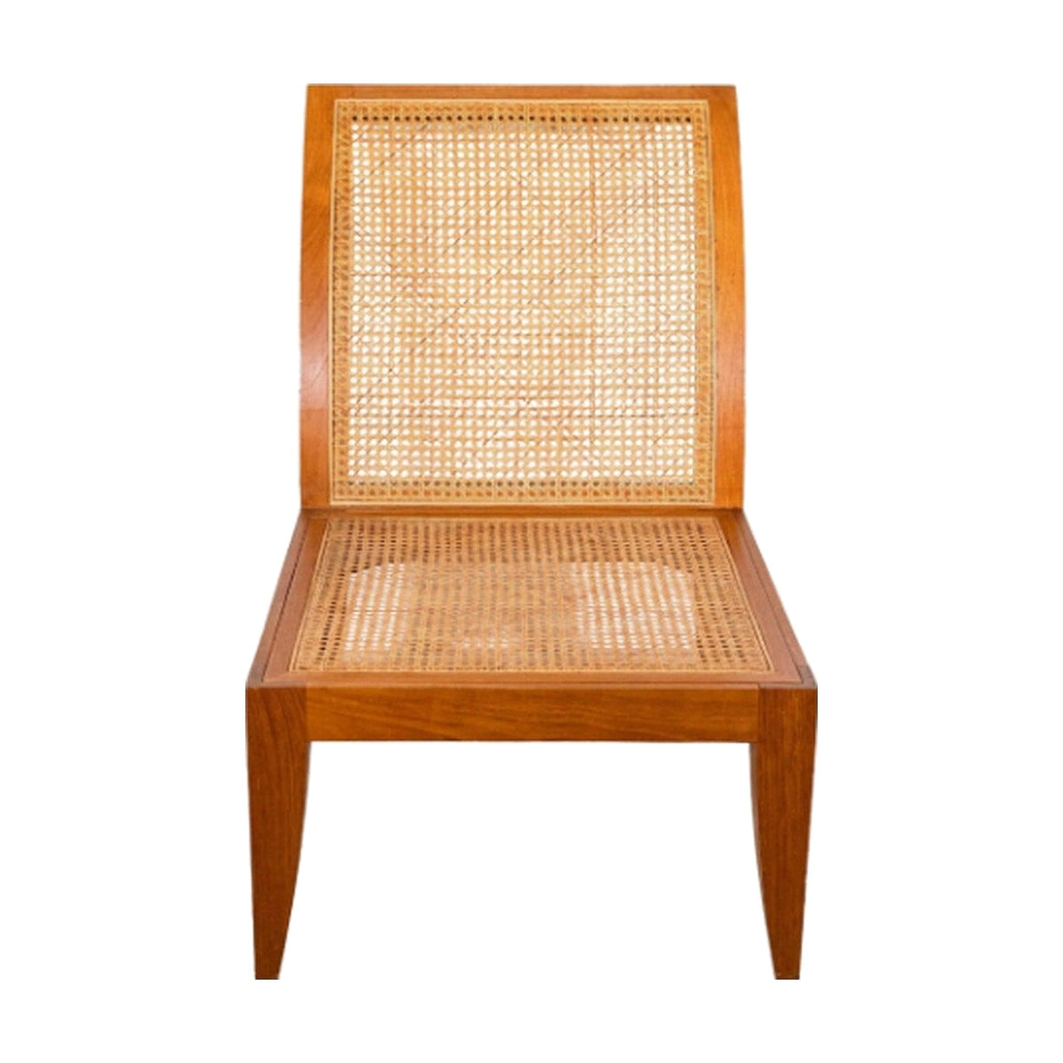 Vintage Donghia Rattan Cane Chair on a white background