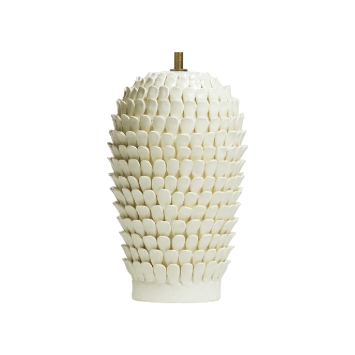 White Artichoke Table Lamp on white