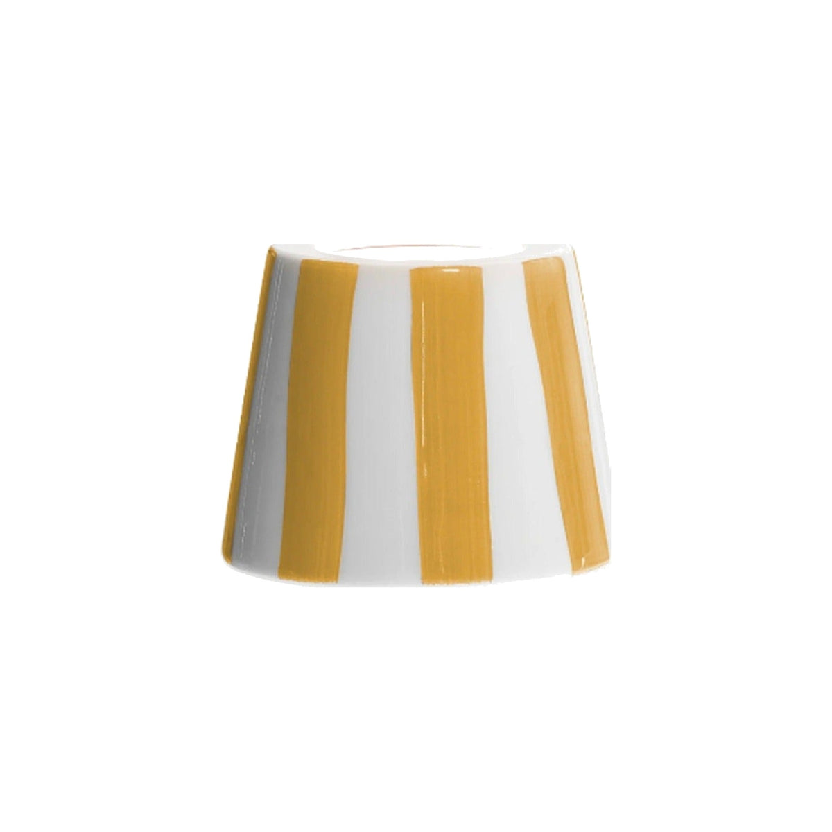 Yellow Stripe Ceramic Shade on white