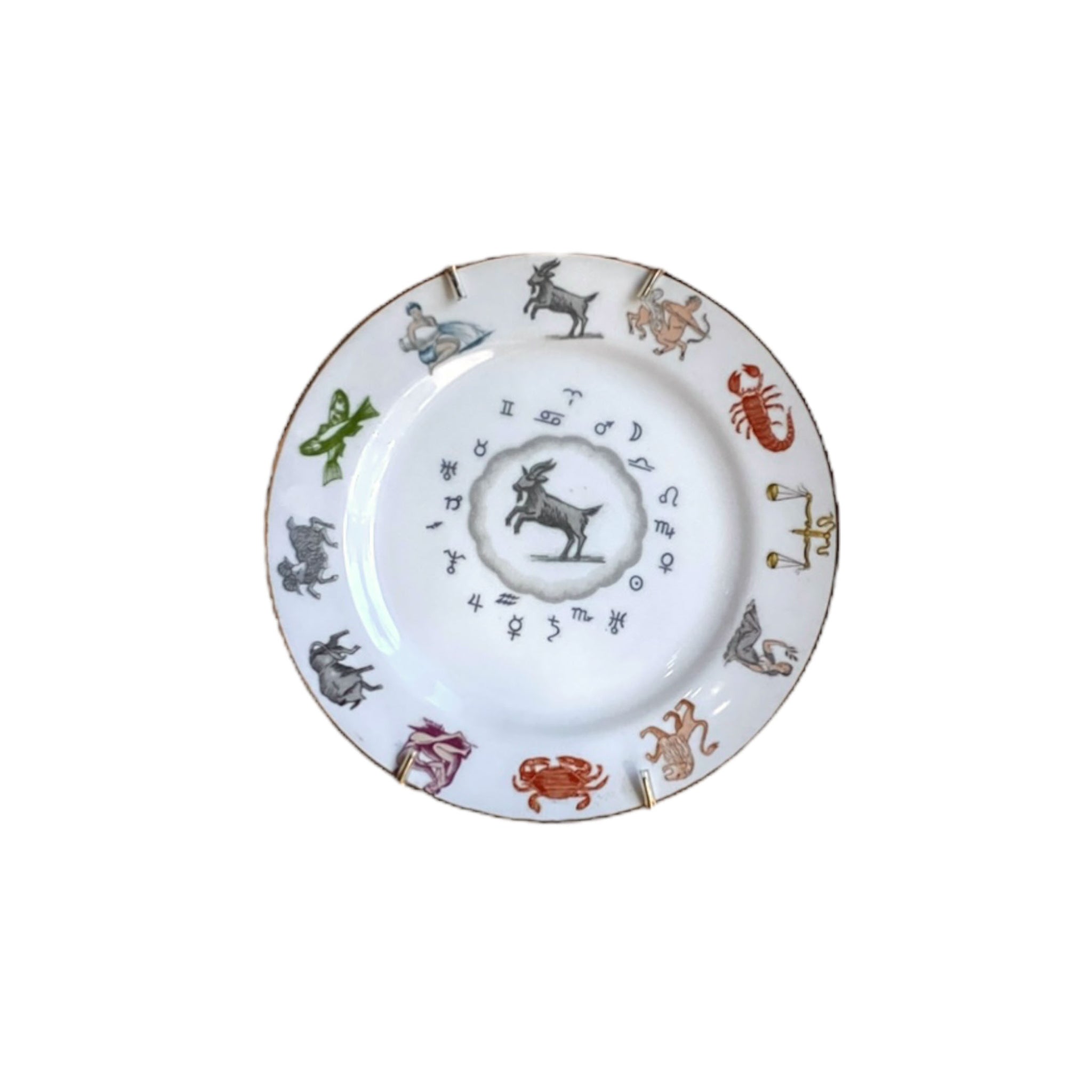 Vintage Capricorn Zodiac Sign Decorative Plate