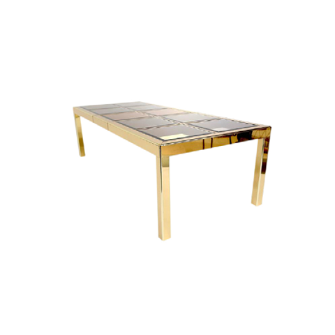 Mastercraft Bernhard Rohne Brass, Bronze & Glass Dining Table