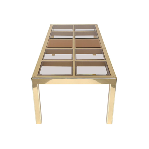 Mastercraft Bernhard Rohne Brass, Bronze & Glass Dining Table