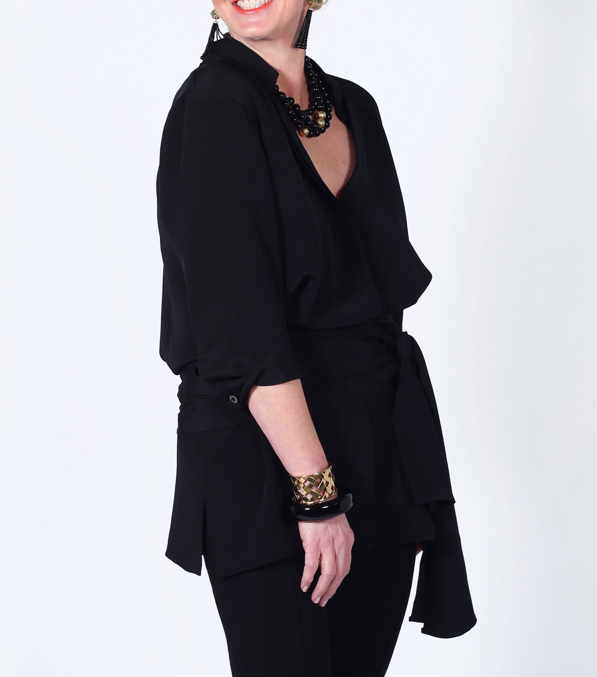 Dot Tunic in Silk - Danielle D Rollins 