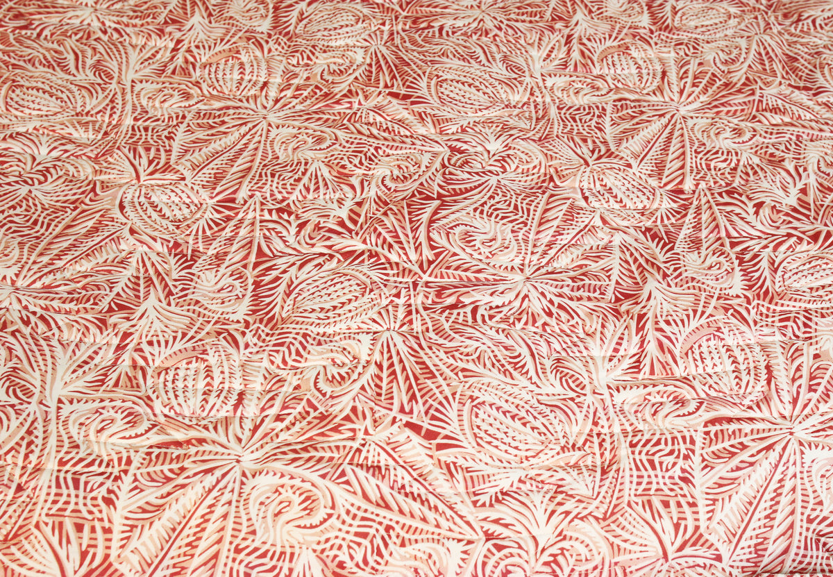 Pink Pablo Print Quilted Duvet Coverlet By Danielle Rollins