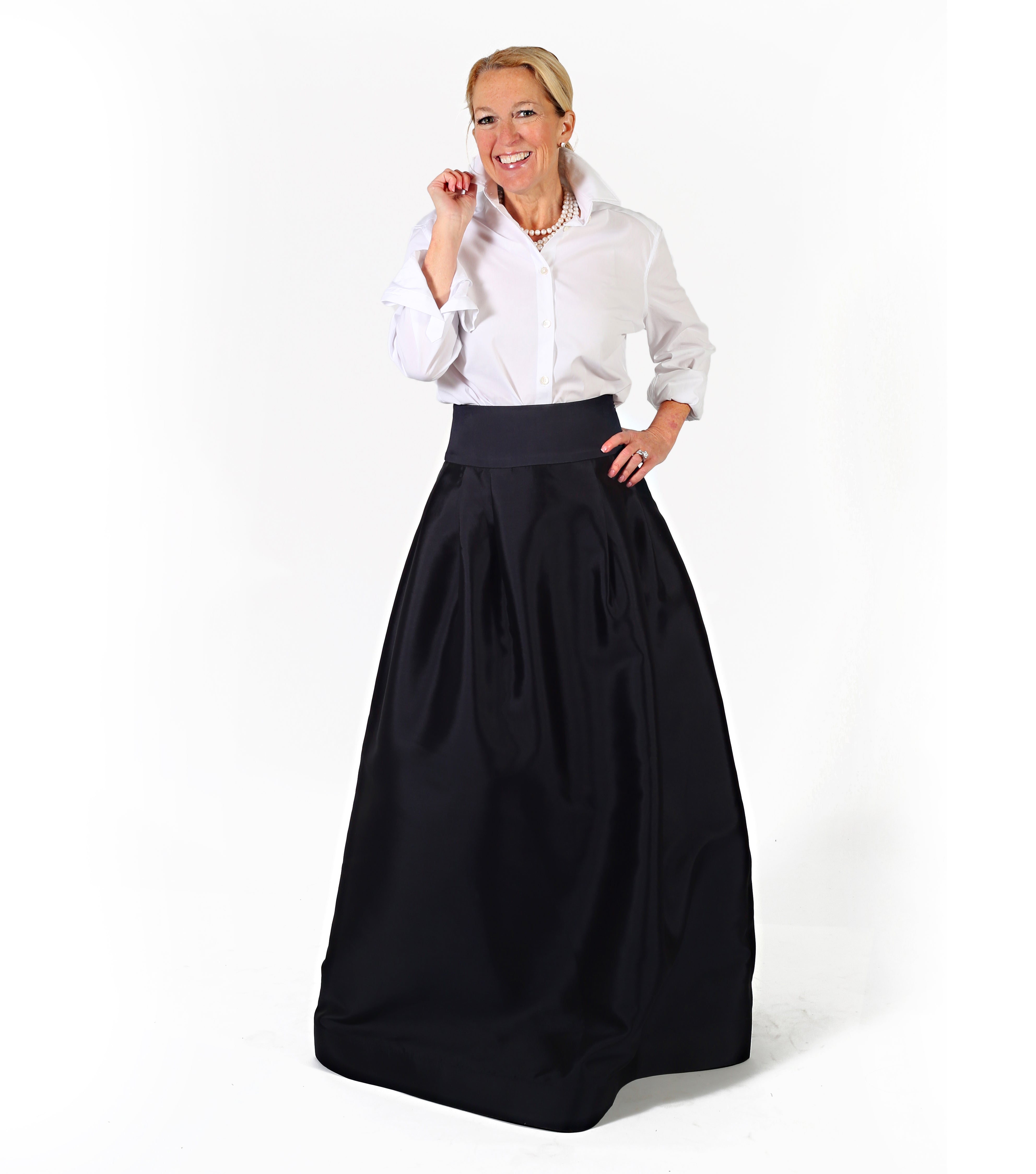 Cecil Silk Wool Ball Skirt - Danielle D Rollins 