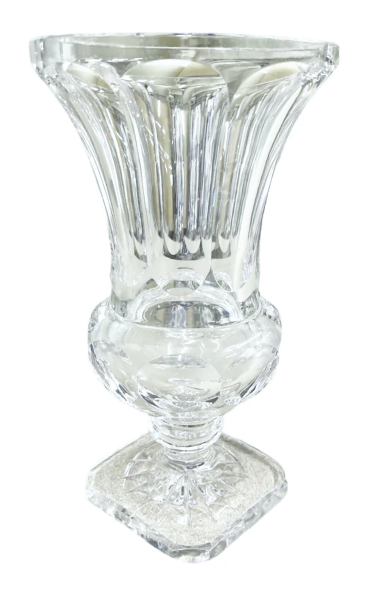 Vintage Hand Cut Heavy Crystal Vase