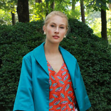 Wallis Opera Coat in Silk Sateen - Danielle D Rollins 