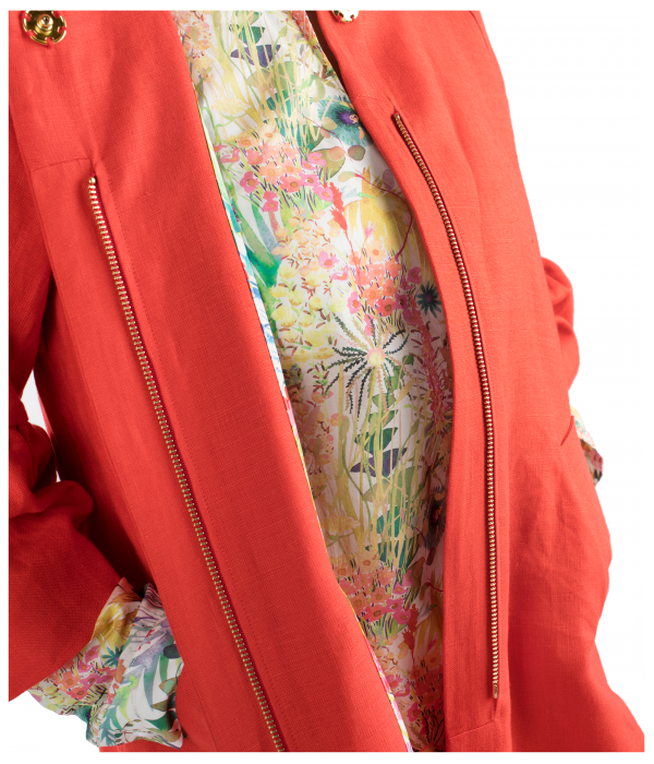 Lilly Jacket in Solid Linen - Danielle D Rollins 