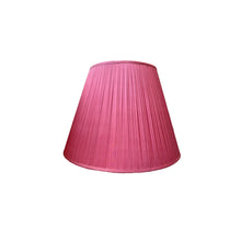 Beetroot Red Silk Pleated Lamp Shade