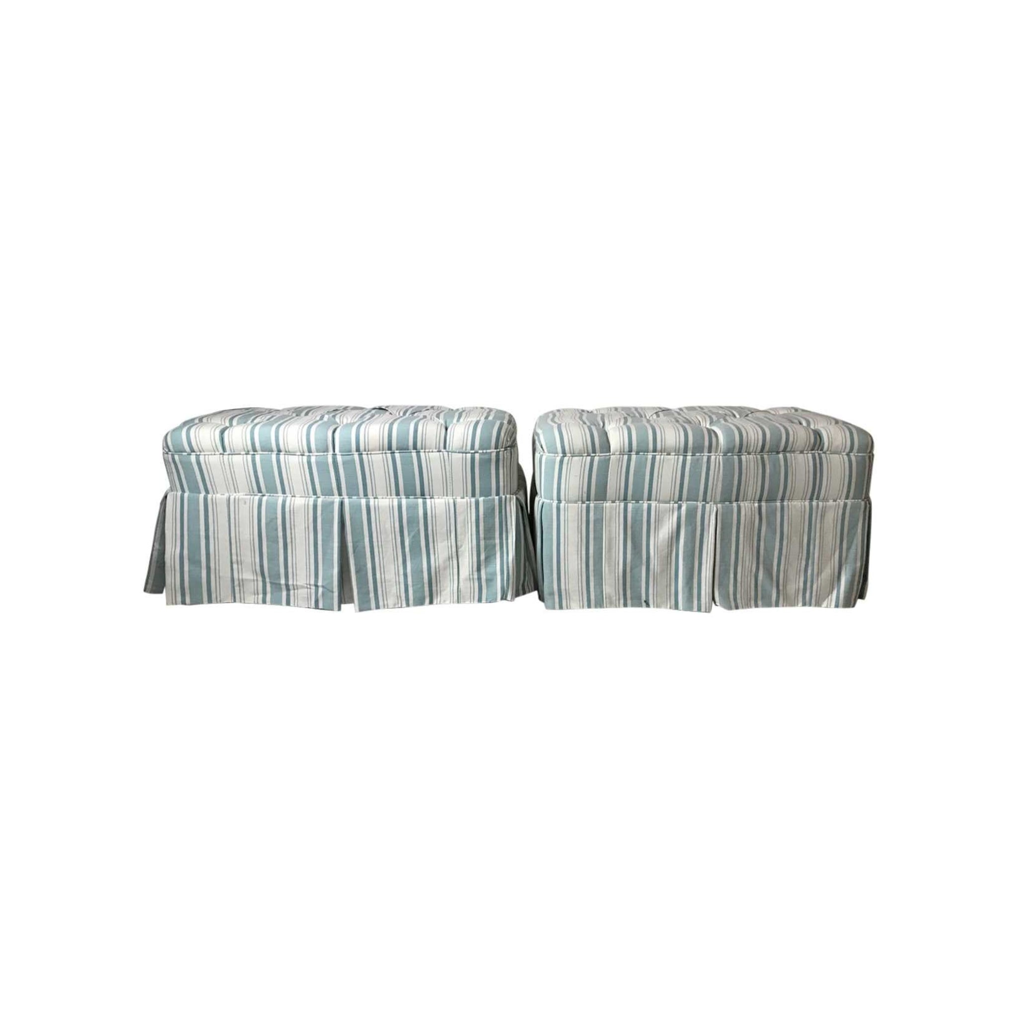 A Pair, Danielle Rollins Tufted Ottomans