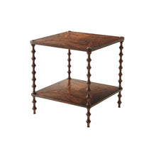 Walnut Bobbin British Colonial Side Table