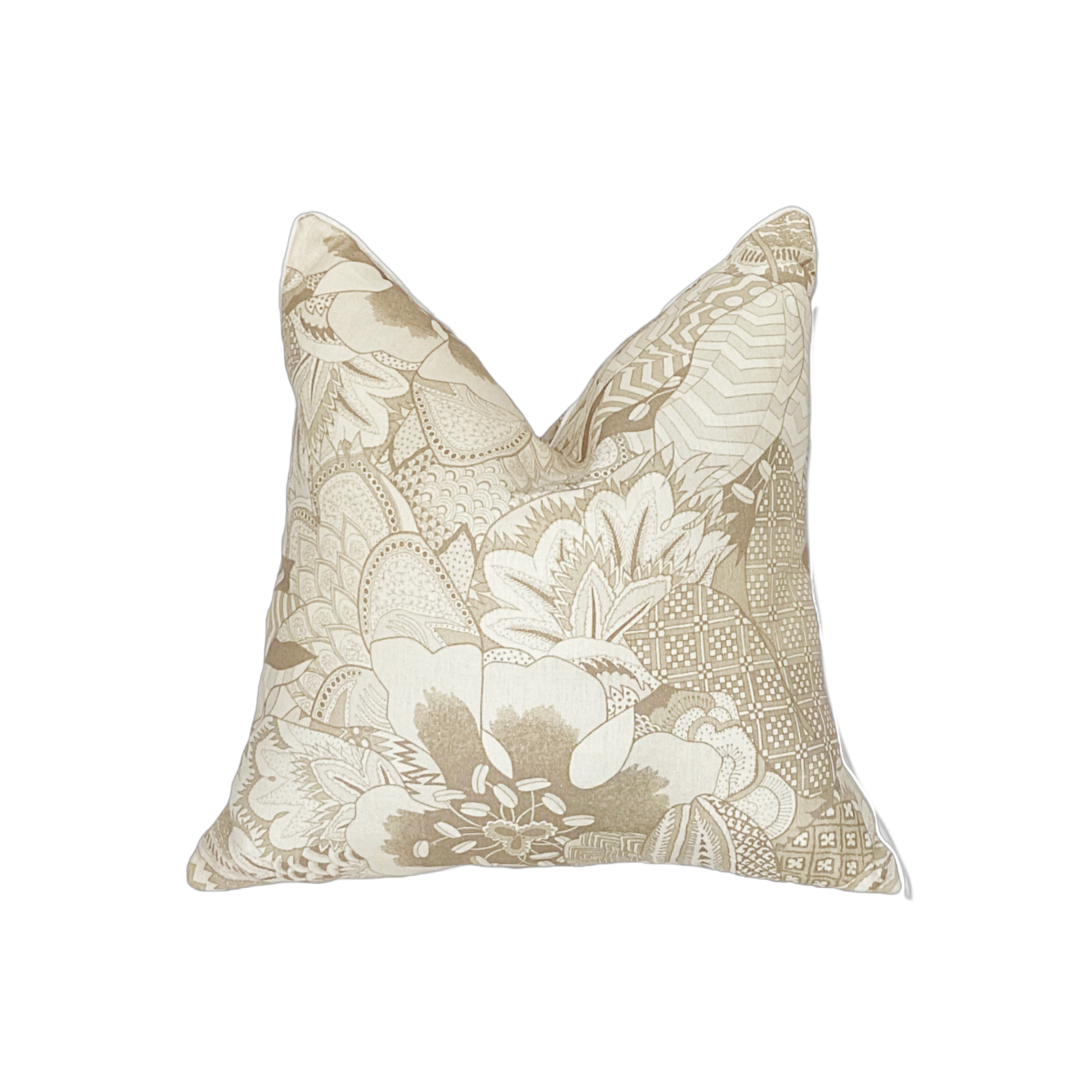 Neutral Carlyle Print Pillow