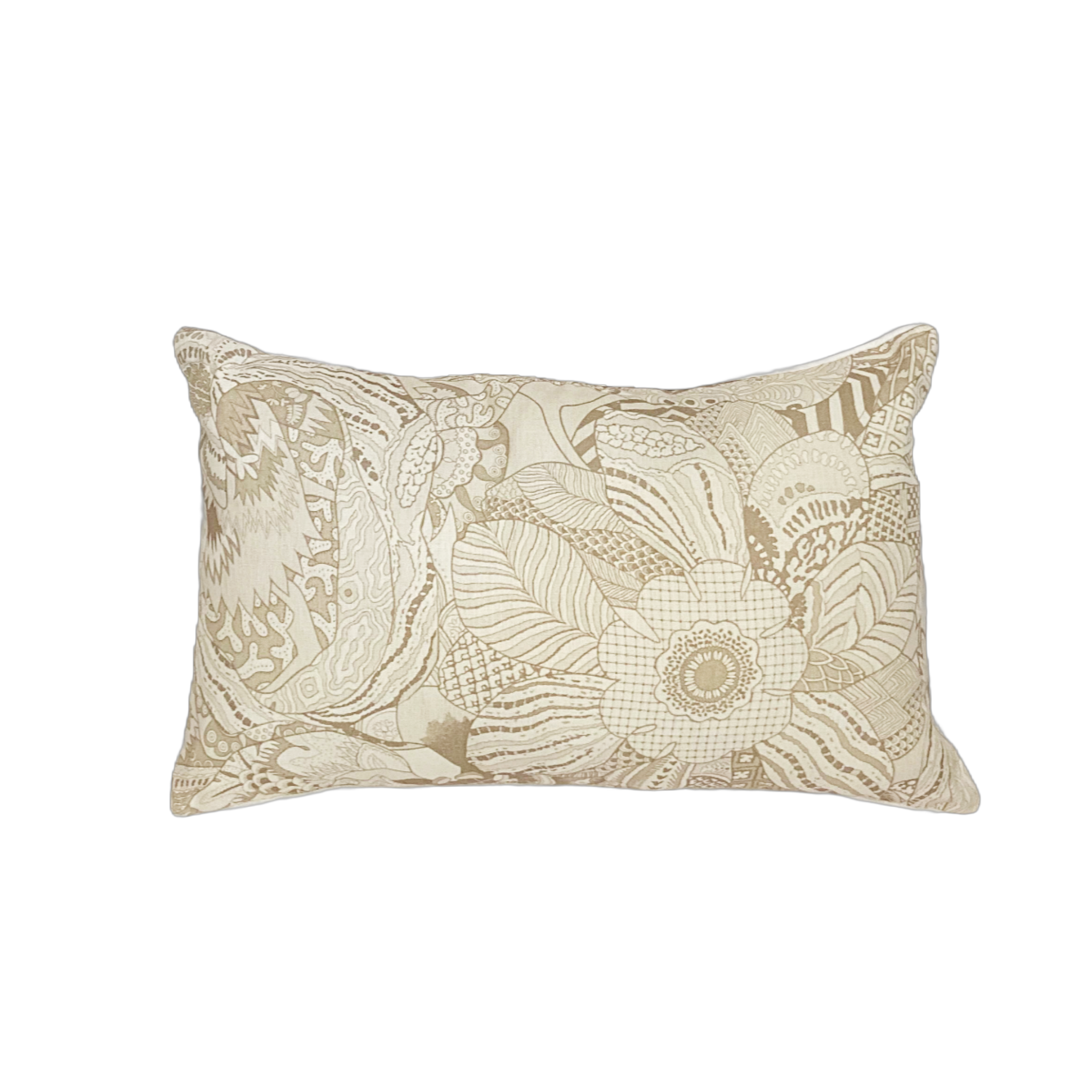 Neutral Carlyle Print Lumbar Pillow