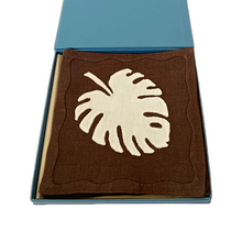 Elizabeth Lake x Danielle Rollins Monstera Leaf Cocktail Napkins, Set of 6