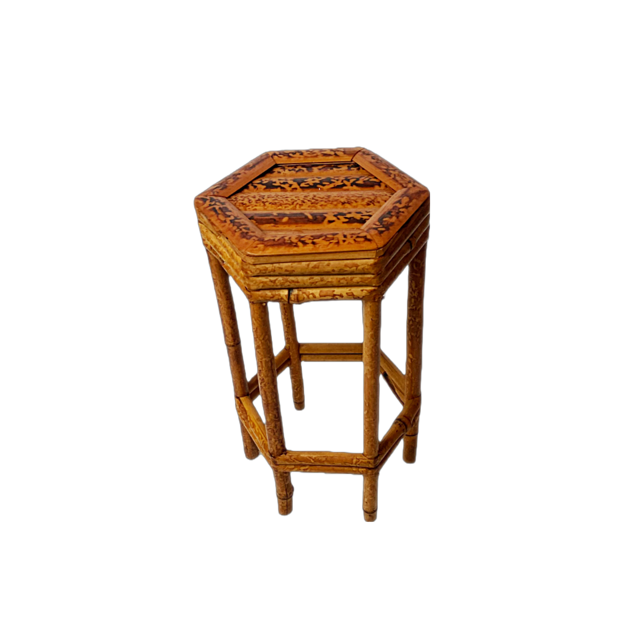 Vintage Octagonal Bamboo Stand