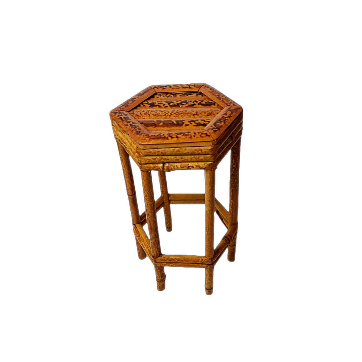 Vintage Octagonal Bamboo Stand