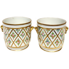 Pair of Decorative Porcelain Cache Pots
