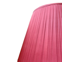 Beetroot Red Silk Pleated Lamp Shade