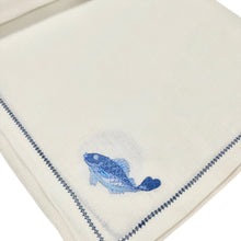 Hand Embroidered Linen Marine Life Placemats, Set of 4