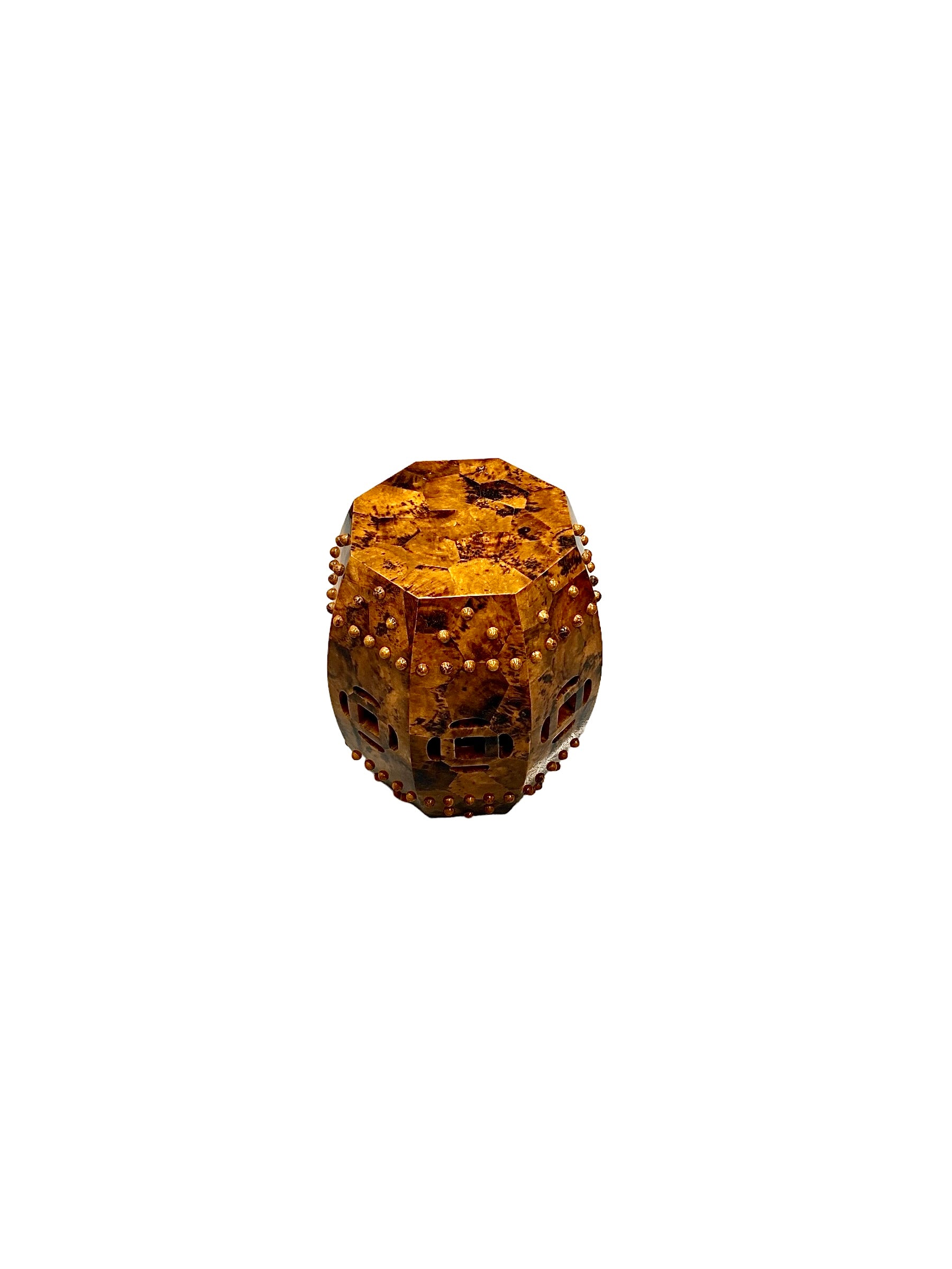 Tiger Penshell Inlaid Garden Seat Occasional Table