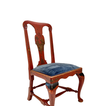 Queen Anne Style Antique Side Chair with Chinoiserie Details