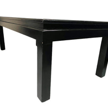 Vintage Black Lacquered Grasscloth Coffee Table