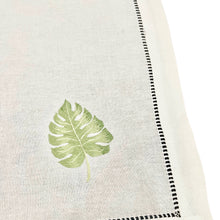 Hand Embroidered Monstera Leaf Placemats, Set of 4