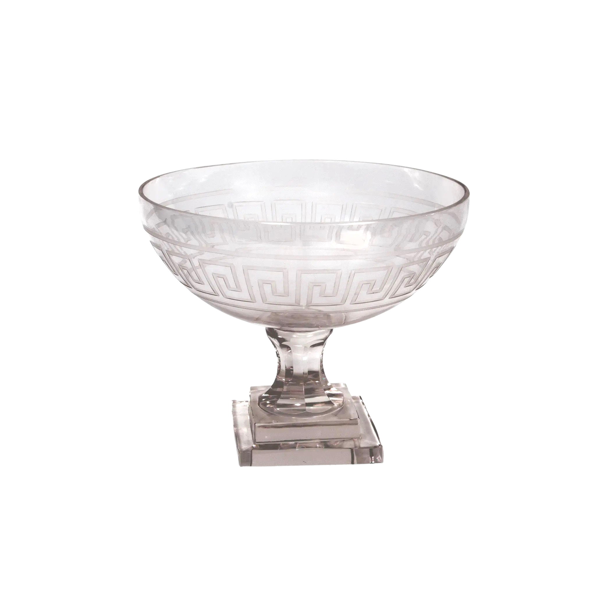 Small Greek Key Pedestal Bowl