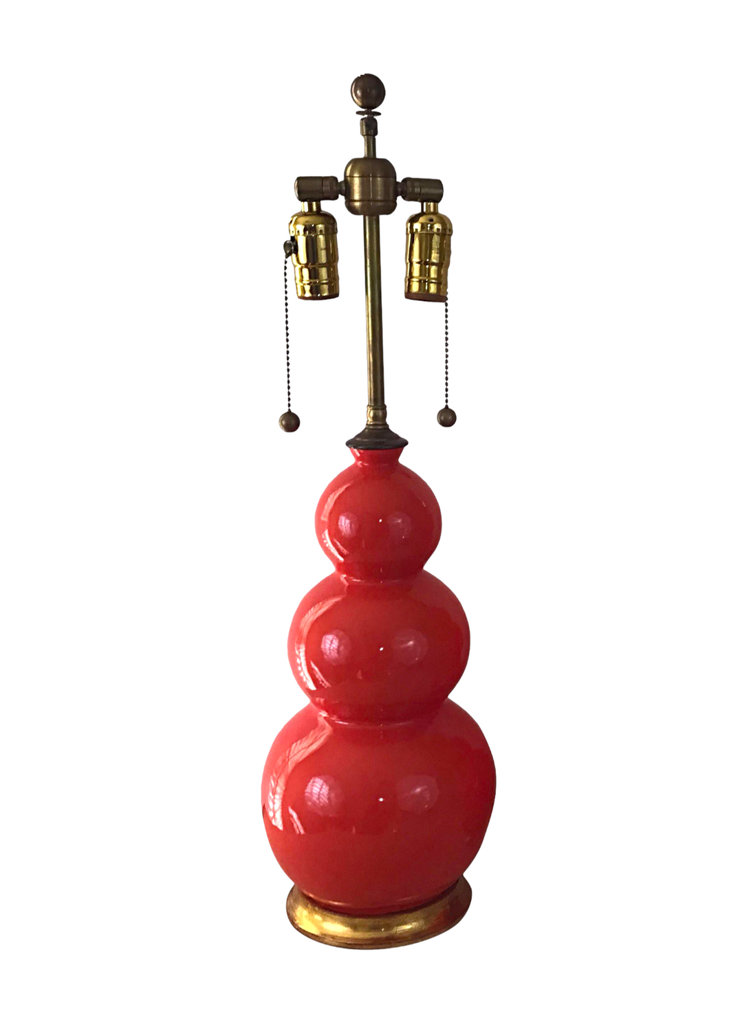 Christopher Spitzmiller Red Three Ball Lamp