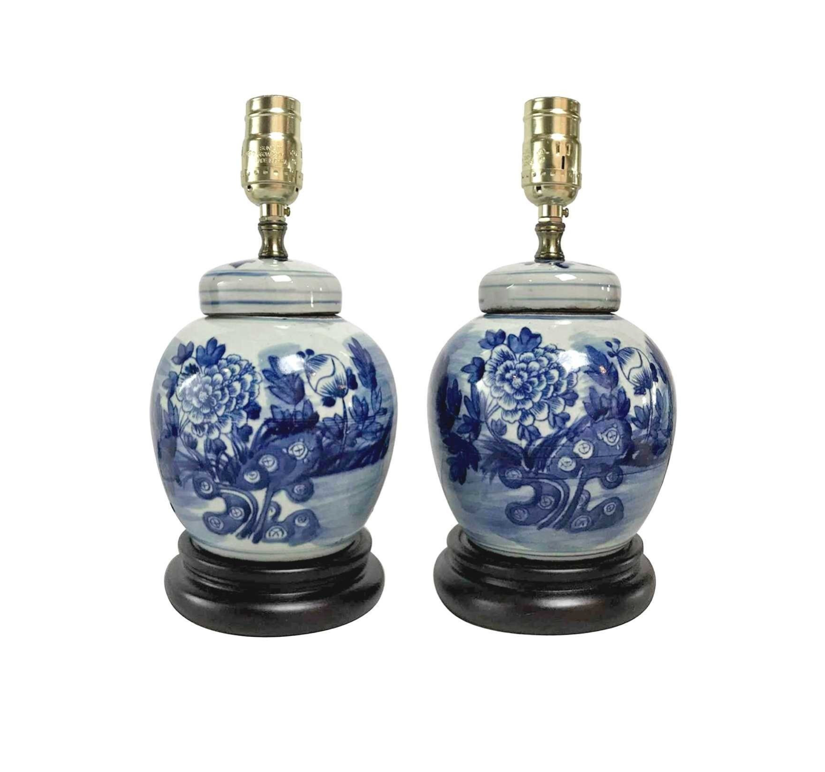 A Pair, Vintage Diminutive Ginger Jar Lamps