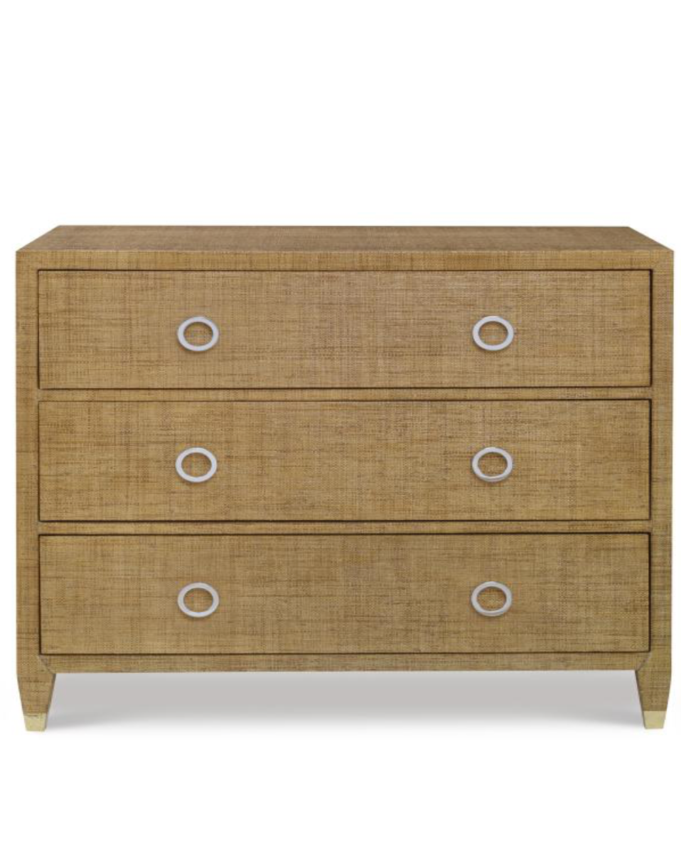 Raffia 3 Drawer Chest