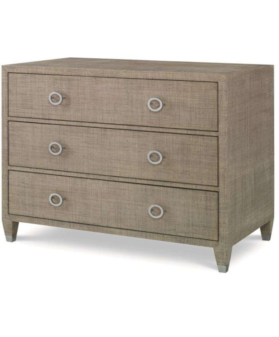 Raffia 3 Drawer Chest