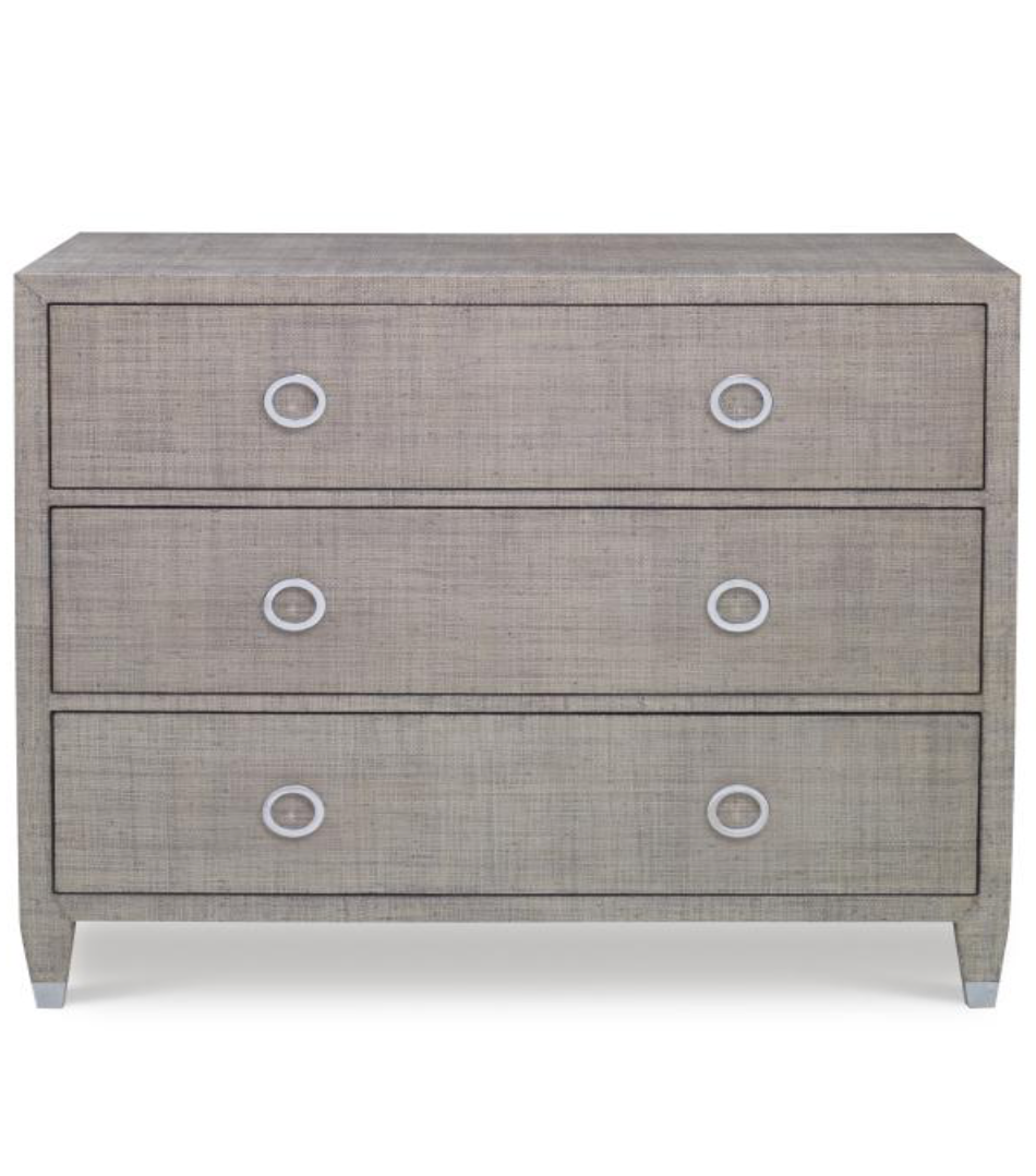 Raffia 3 Drawer Chest