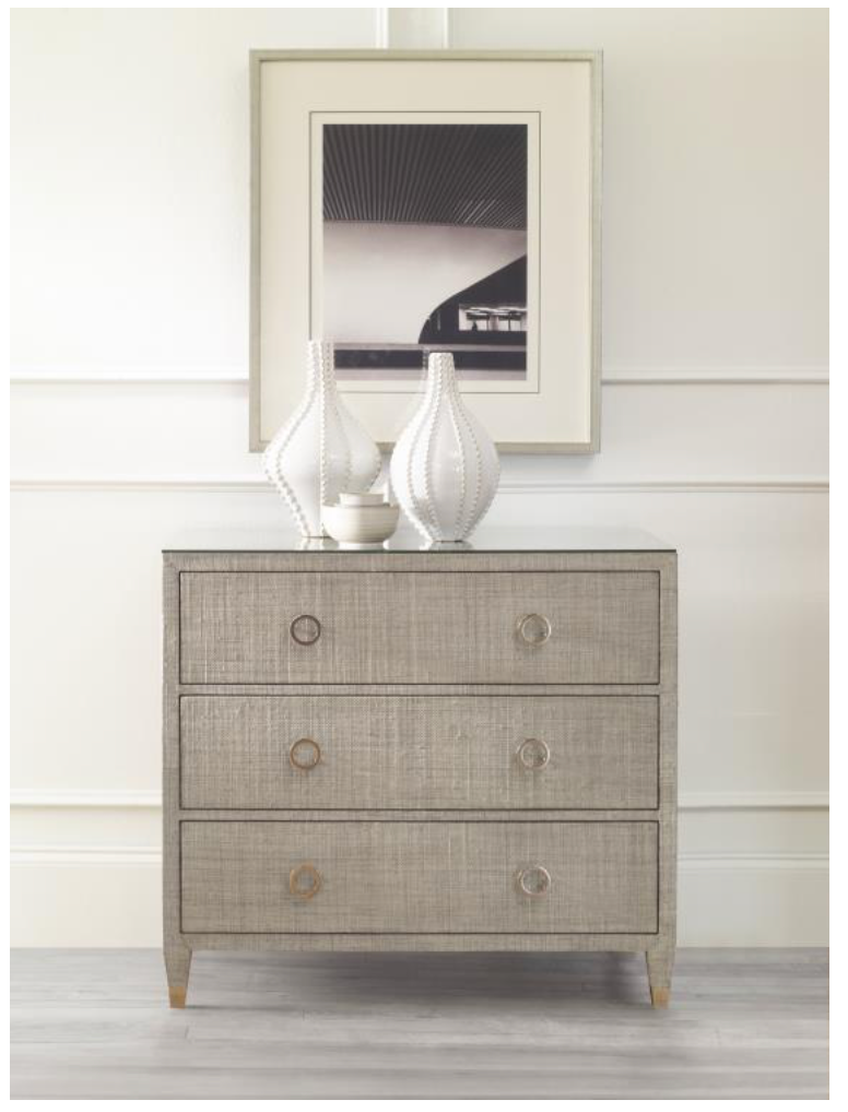 Raffia 3 Drawer Chest