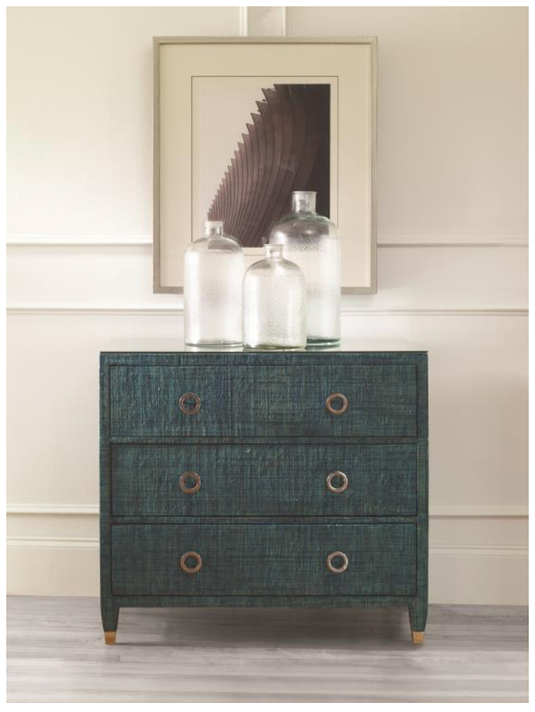 Raffia 3 Drawer Chest