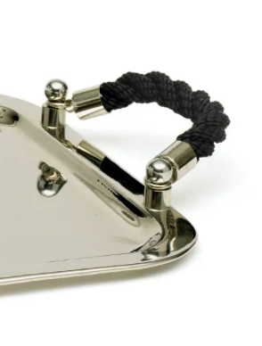 Nautical Black Rope Handle Tray