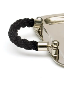 Nautical Black Rope Handle Tray