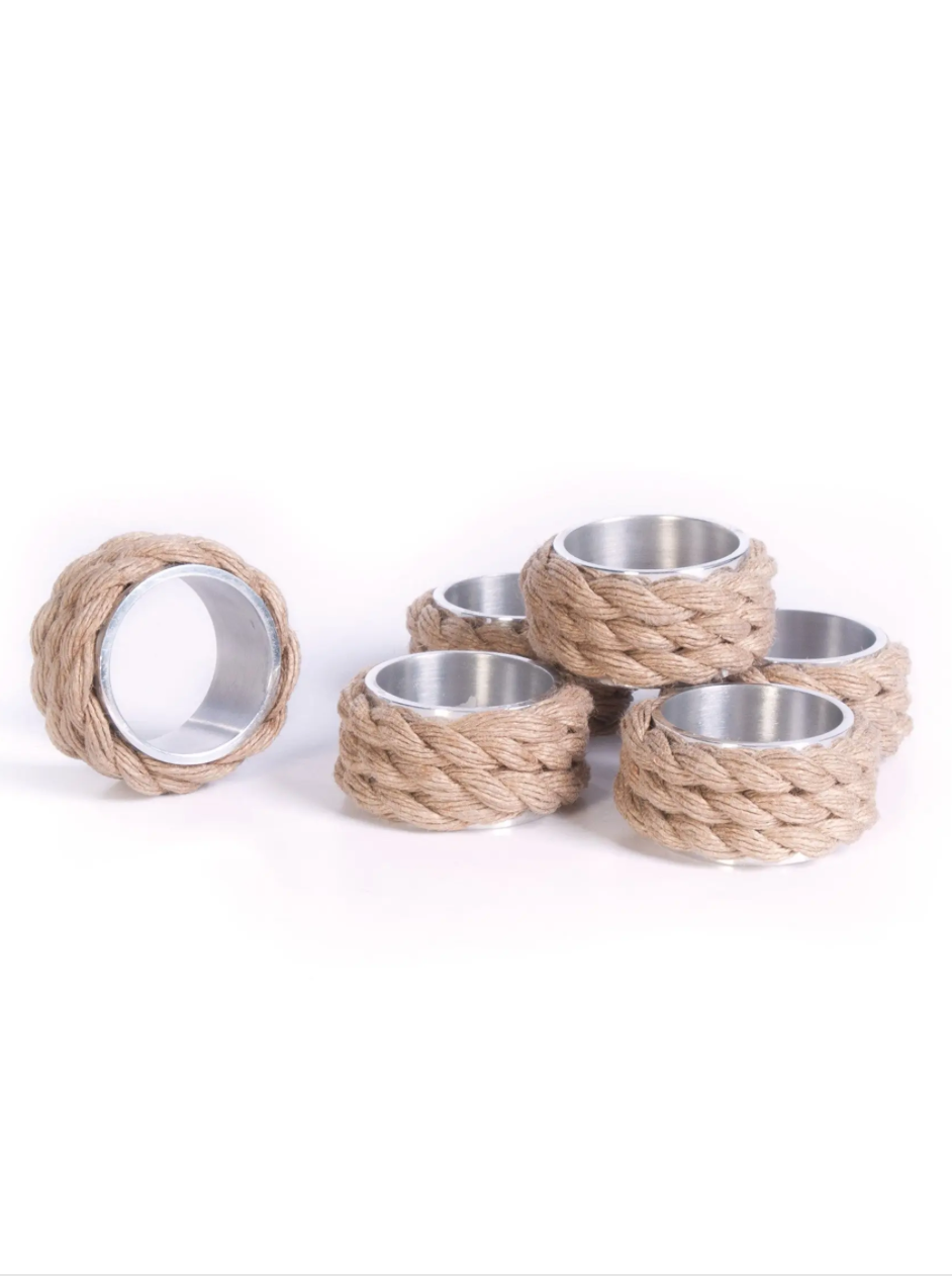 Set of Four Coastal Napkin Rings