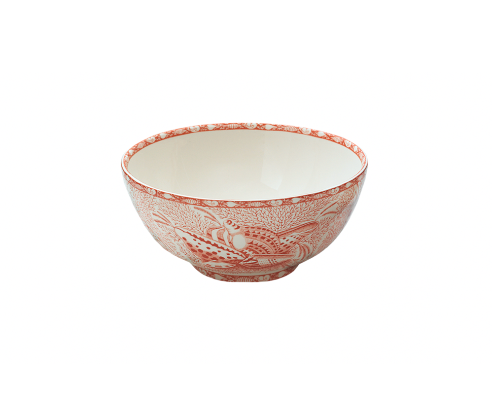 Large Mottahedeh Coral Torquay Seashell Bowl