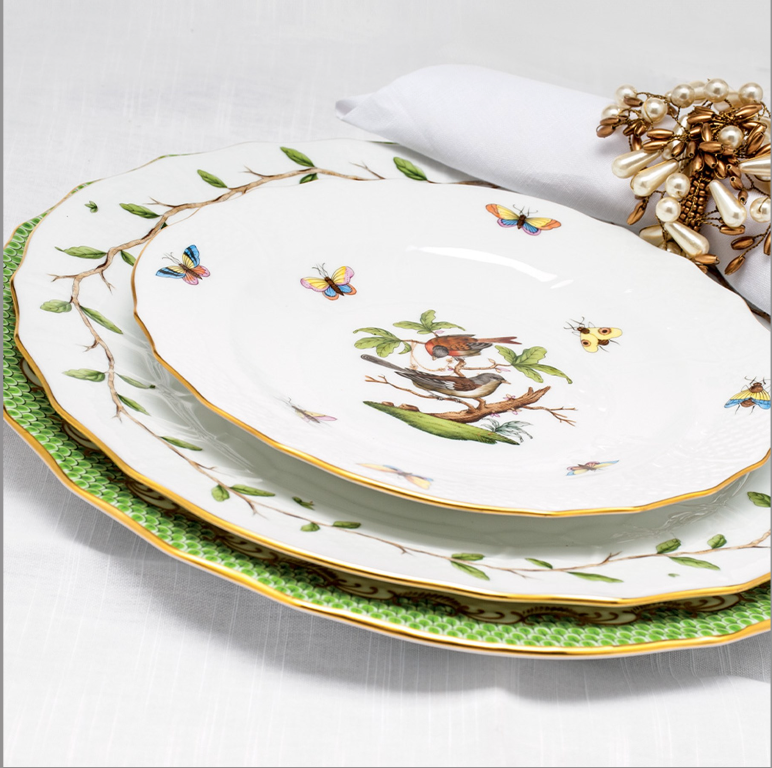 Herend Rothschild Garden Dinner Plate