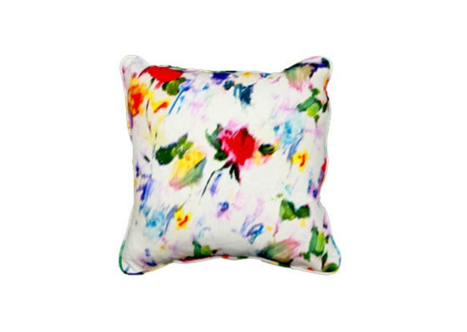 17" Floral Warp Print Pillow
