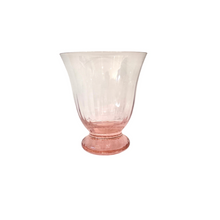Vintage Pale Pink Crystal French Fluted Glass