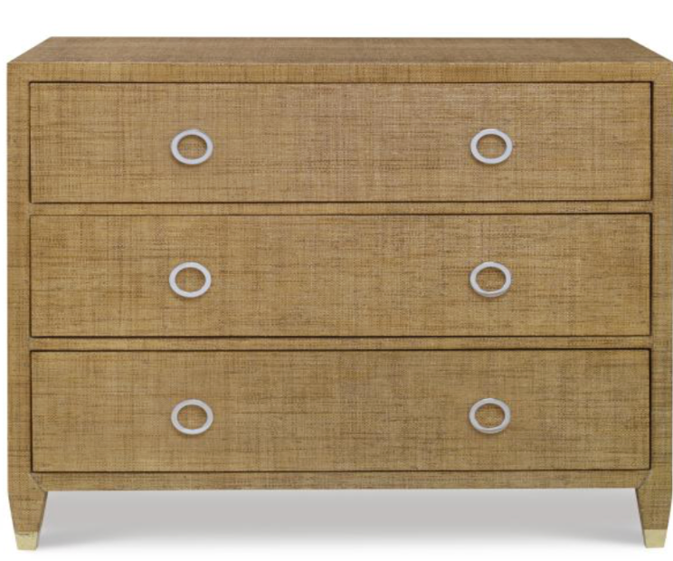 Raffia 3 Drawer Chest