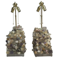 Vintage Amethyst And Rock Crystal Table Lamp